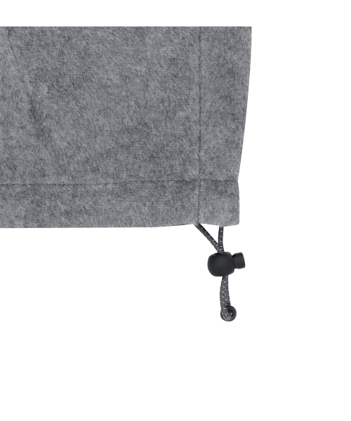 Diagonal half zipped snowboard fleece in melange gray