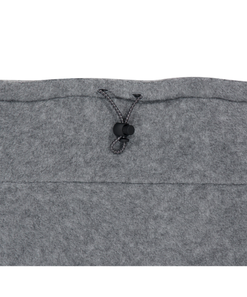 Diagonal half zipped snowboard fleece in melange gray