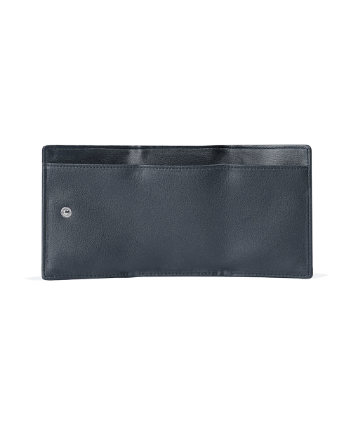 TRIANGLE TRIPLE WALLET - LEOPARD NAVY