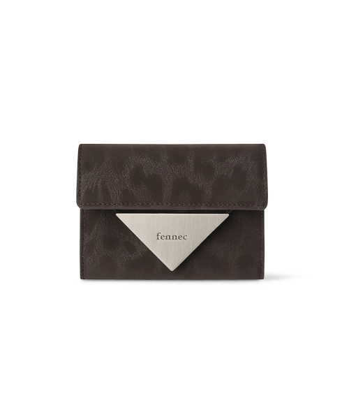 TRIANGLE DOCO WALLET - LEOPARD BROWN
