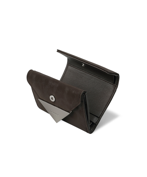 TRIANGLE DOCO WALLET - LEOPARD BROWN