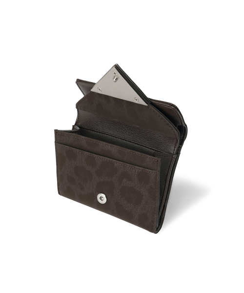 TRIANGLE DOCO WALLET - LEOPARD BROWN
