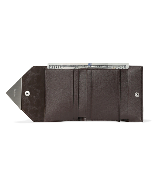 TRIANGLE DOCO WALLET - LEOPARD BROWN