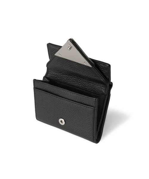 TRIANGLE DOCO WALLET - PEBBLE BLACK