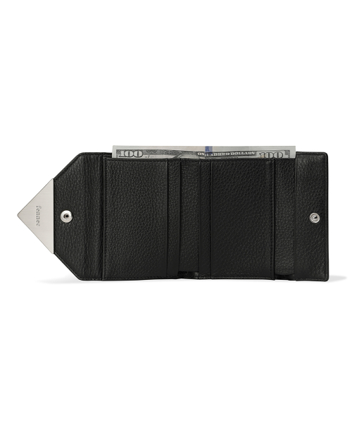 TRIANGLE DOCO WALLET - PEBBLE BLACK