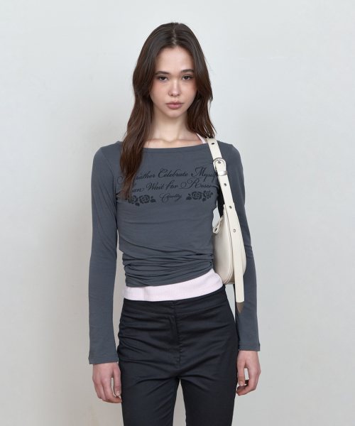 C DOUBLE BELT MINI HOBO BAG_CREAM
