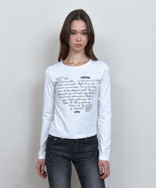 C LOVE LETTER GRAPHIC T-SHIRT_WHITE