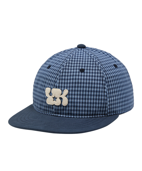 YK Logo Check Cap NAVY