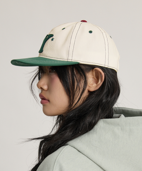 Y Logo Applique Cap IVORY
