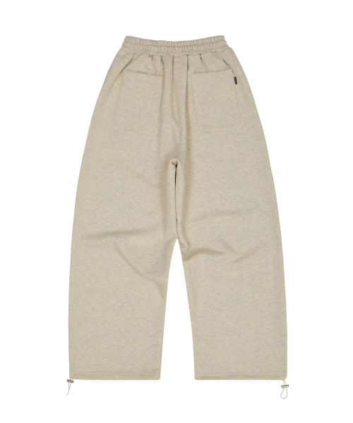 YK Applique Dot Sweat pants OATMEAL