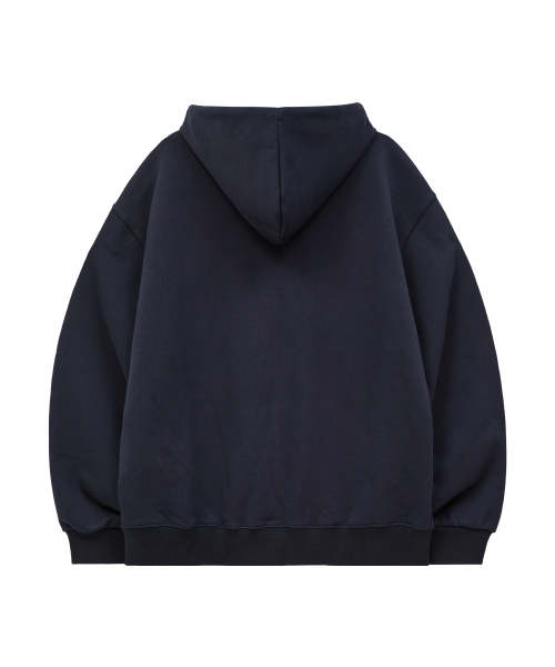 Star Dolphin Emboss Graphic Hood Zip Up NAVY