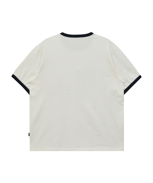 MELLOW DREAM Unicorn Ringer Half T-shirt IVORY
