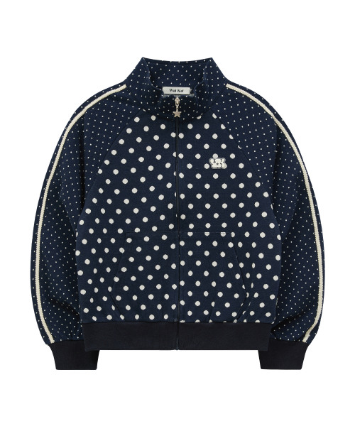 Dot Raglan Track Jersey NAVY