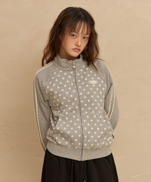 Dot Raglan Track Jersey GREY