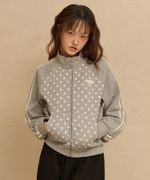 Dot Raglan Track Jersey GREY