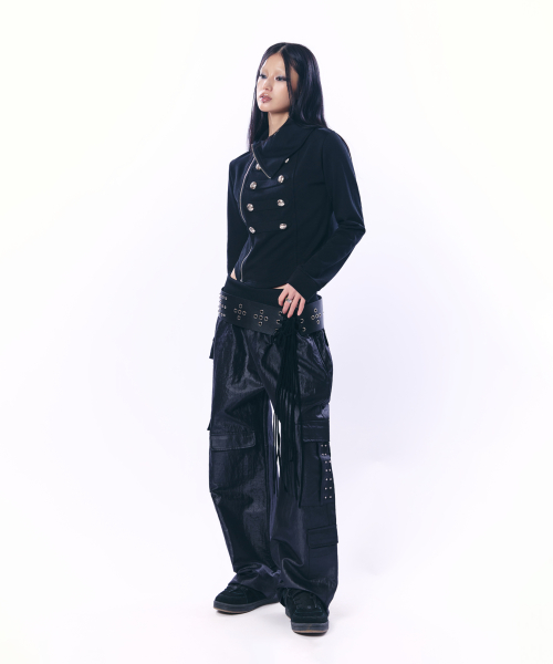 NAPOLEON HIGH-NECK JACKET / BLACK
