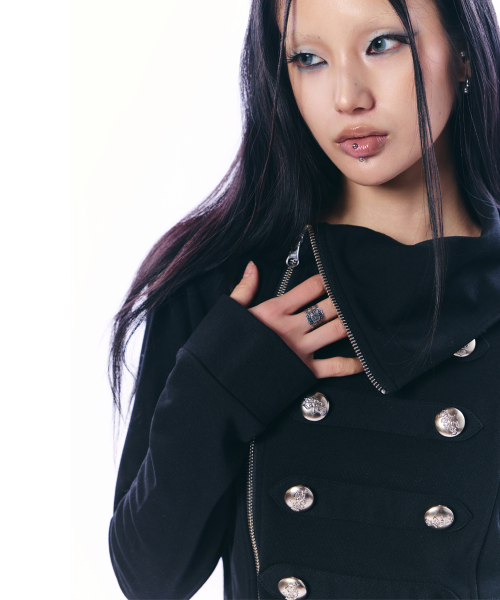 NAPOLEON HIGH-NECK JACKET / BLACK