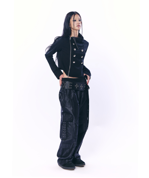 NAPOLEON HIGH-NECK JACKET / BLACK