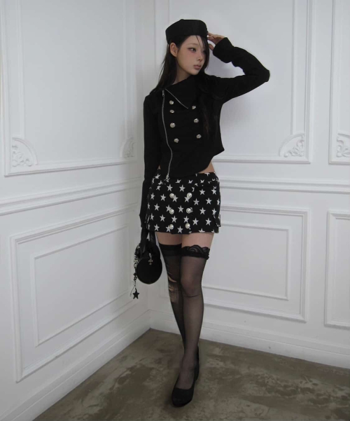 NAPOLEON HIGH-NECK JACKET / BLACK