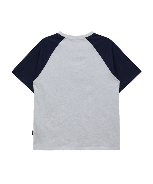 Maltese Archive Raglan Half Sleeve T-shirt MELANGE WHITE