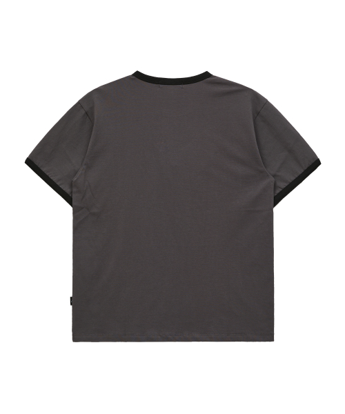 MELLOW DREAM Unicorn Ringer Half T-shirt CHARCOAL