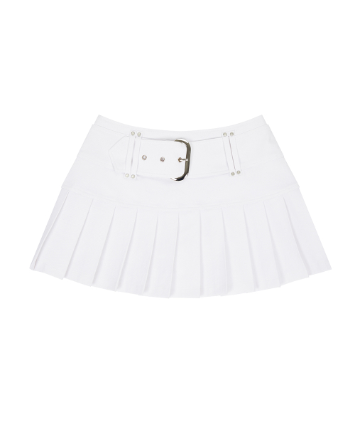 EL MINI PLEATS SKIRT(WHITE)