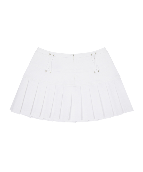EL MINI PLEATS SKIRT(WHITE)