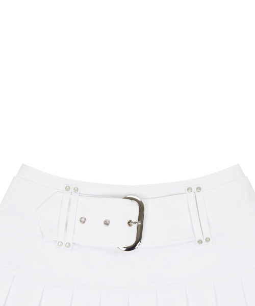 EL MINI PLEATS SKIRT(WHITE)