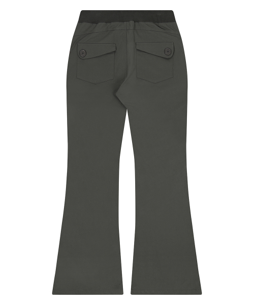 EL RIBBON BOOTSCUT PANTS(CHARCOAL)