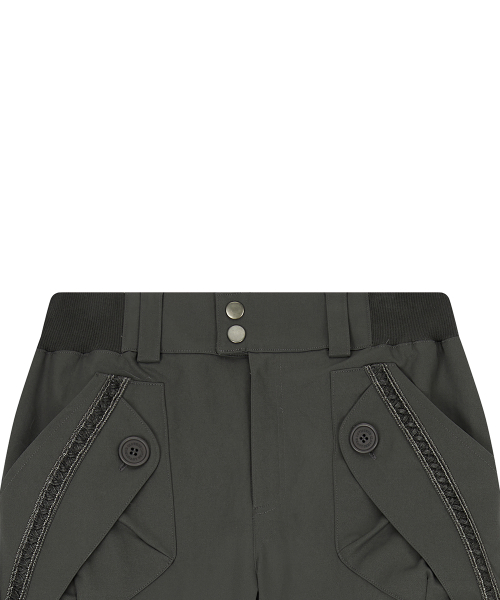 EL RIBBON BOOTSCUT PANTS(CHARCOAL)