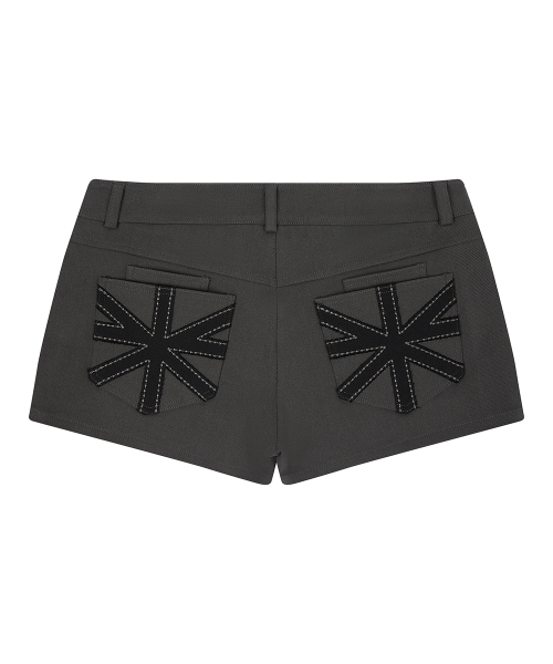 EL POCKET PATCH BELT SHORTS(CHARCOAL)