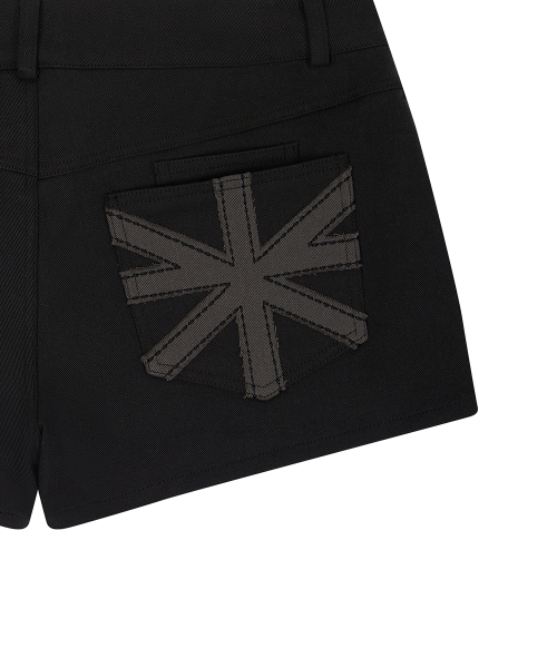 EL POCKET PATCH BELT SHORTS(BLACK)