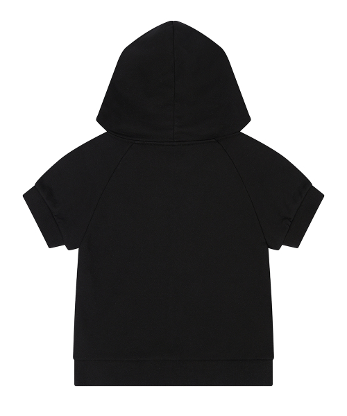 EL DAMAGE SHORT SLEEVED HOOD ZIP UP(BLACK)