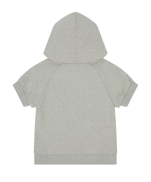EL DAMAGE SHORT SLEEVED HOOD ZIP UP(GRAY)