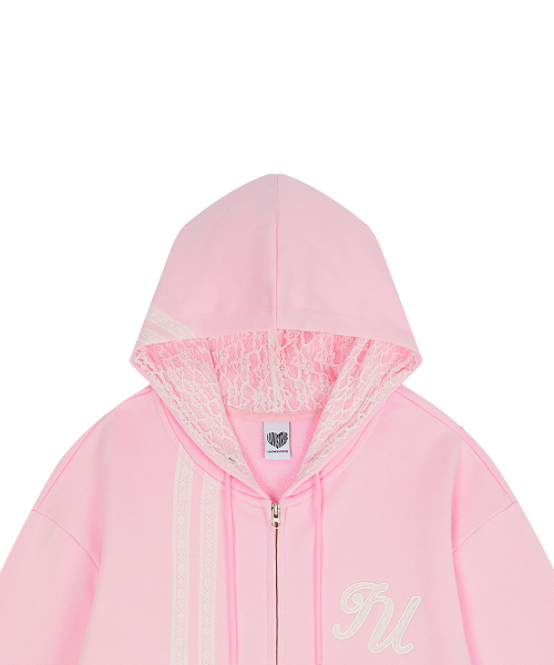 EL LACE HOOD ZIP UP(PINK)