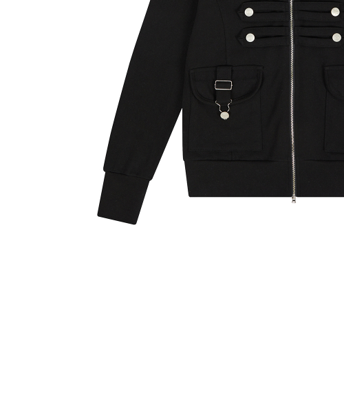 EL PIRATE HOOD ZIP UP(BLACK)