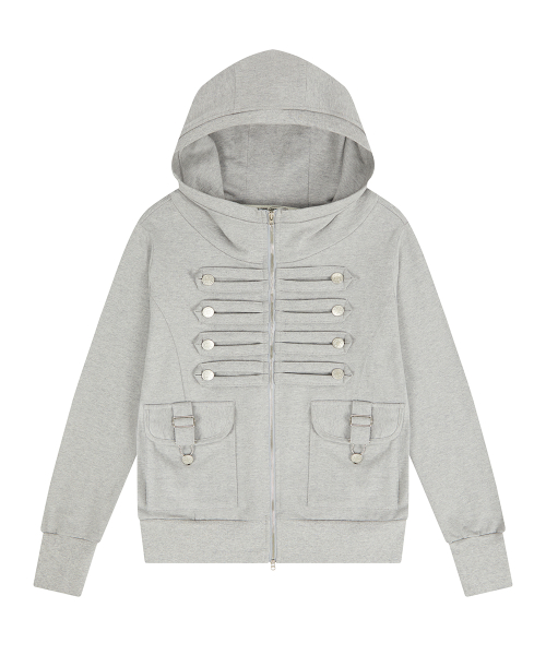 EL PIRATE HOOD ZIP UP(GRAY)