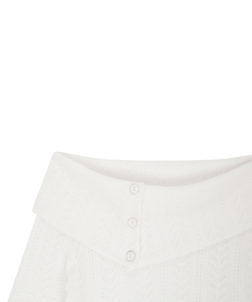 EL OFF-SHOULDER KNIT(WHITE)