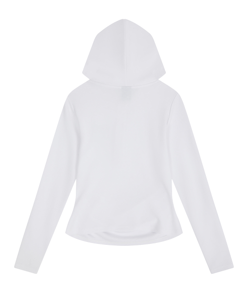 EL PATCH HOOD T-SHIRT(WHITE)