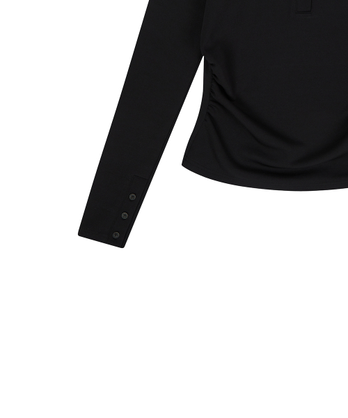 EL PATCH HOOD T-SHIRT(BLACK)
