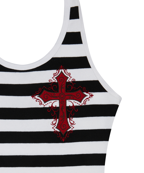 EL CROSS HALTER NECK TOP(WHITE)