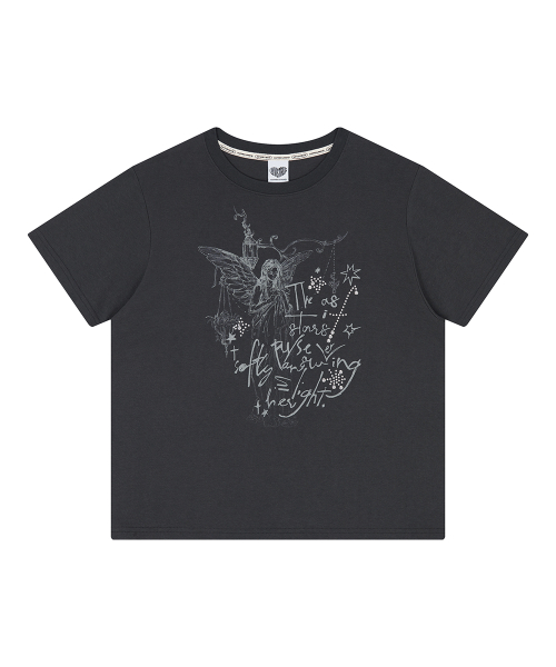 EL ANGELIC GRAPHIC TEE(CHARCOAL)