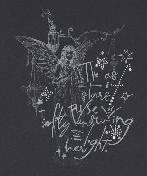 EL ANGELIC GRAPHIC TEE(CHARCOAL)