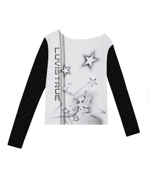 EL STAR FAIRY ONE-SHOULDER TEE(WHITE)