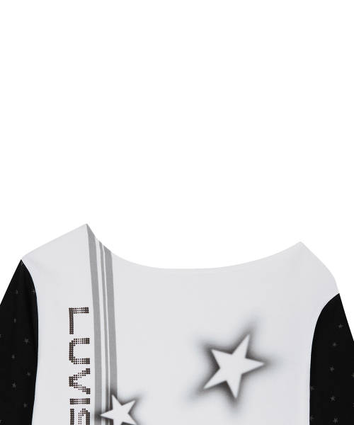EL STAR FAIRY ONE-SHOULDER TEE(WHITE)