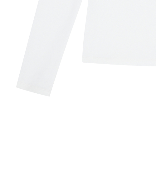 EL HENLEY NECK SLEEVE TEE(WHITE)