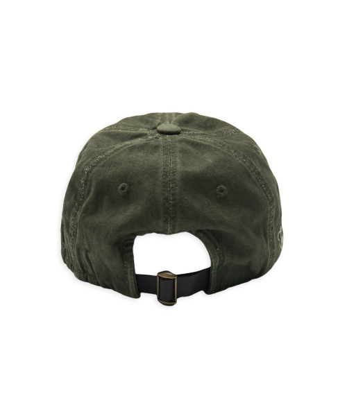 TWD hand embroidery wrinkled ball cap in seaweed green