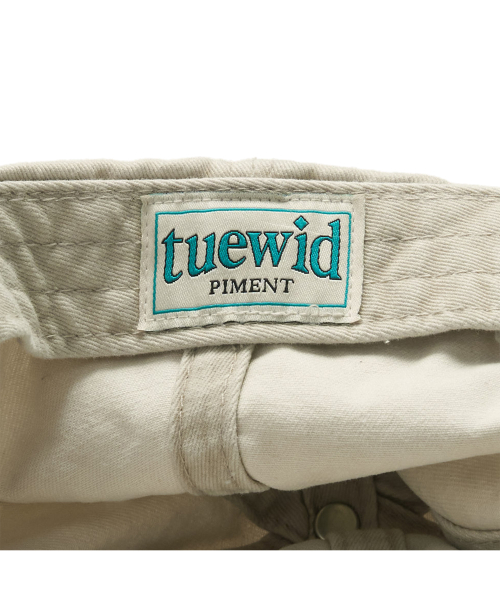 TUEWID logo patch work wrinkled ball cap in pink