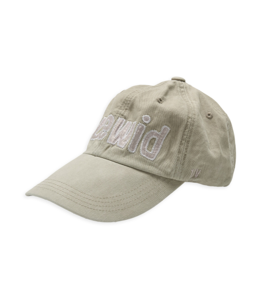 TUEWID logo patch work wrinkled ball cap in pink