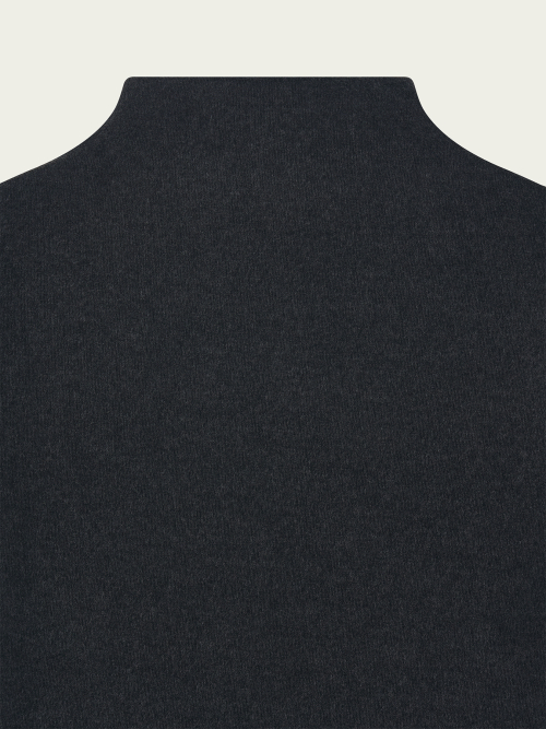 Margot Half Neck Top Black Melange